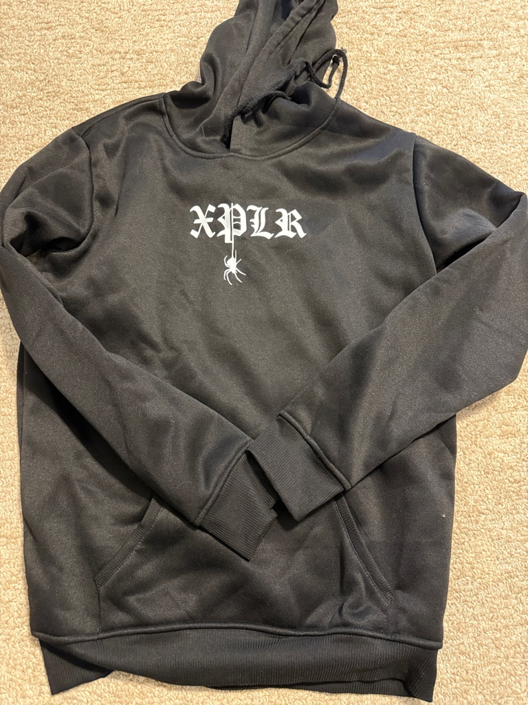 Black Pullover Hoodie - Womens Casual Hooded Sweatshirt